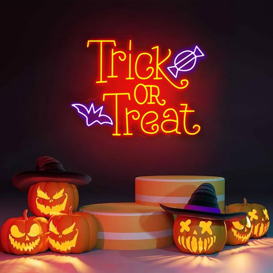 Trick or Treat Neon Sign for Indoor