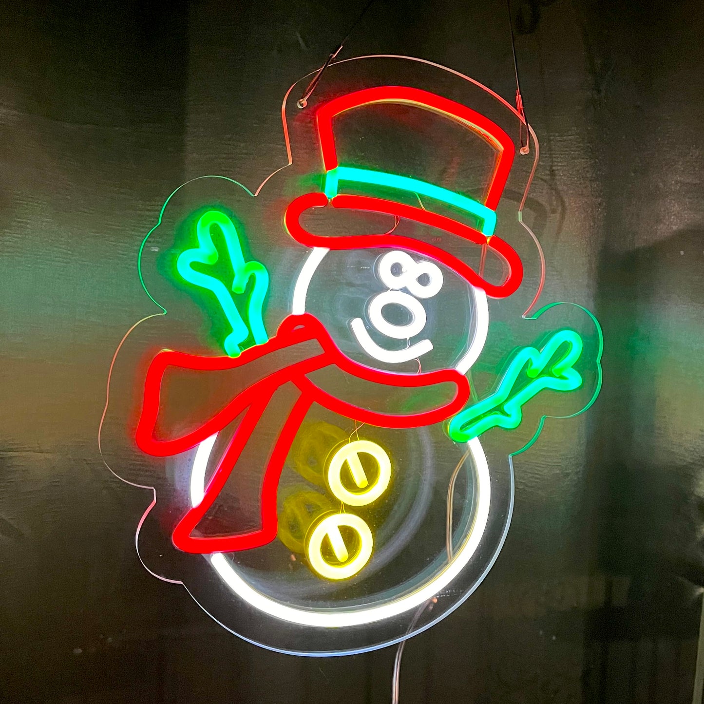 Snowman Christmas Neon Sign