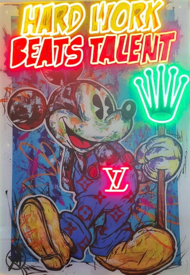 Mickey - Hard Work Beats Talent (NeonDreams X DR.ARTWORKS)